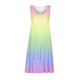 thumbnail image 5 of Umfun Summer Dresses for Women Plus Size Sleeveless Women's Fashion Holiday Summer Solid Color Sleeveless Party Beach Dress, 5 of 8