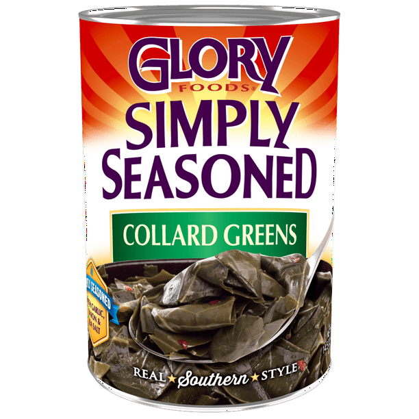 Glory Foods Simply Seasoned Collard Greens, 14.5 oz