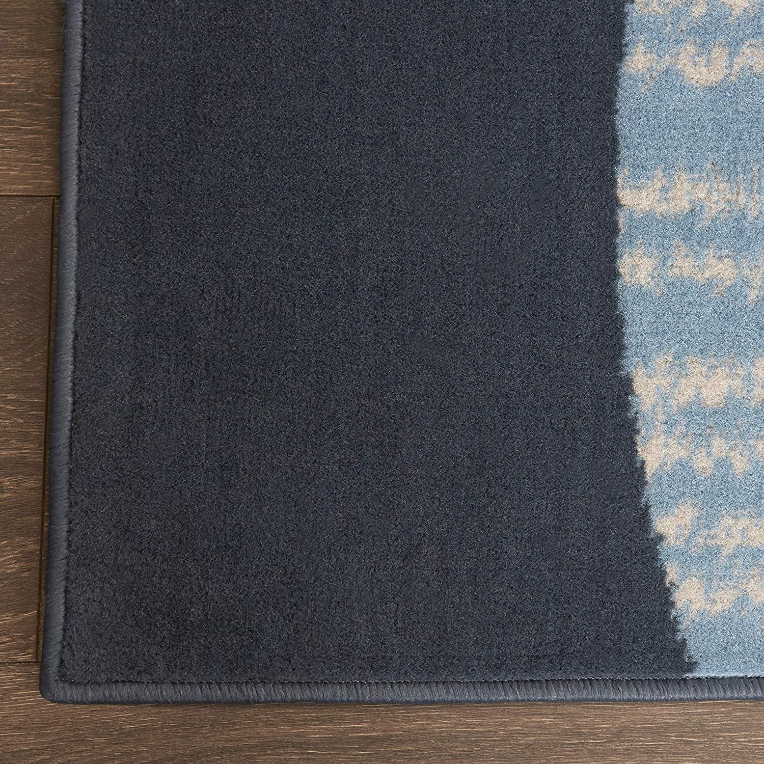 Blue Circles Modern 2x7 Area Rug Contemporary Runner Runner Carpet Rugs - Actual Size 1'9" x 7'2"
