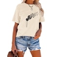thumbnail image 2 of Anbech Women Dandelion Graphic Tshirt Short Sleeve Print Vintage Cute Top, 2 of 8