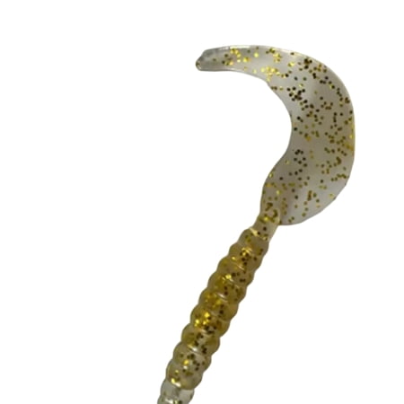 Soft Plastic Fishing Lures Curly Tail Grub Baits 1.38 Inch Bionic Worm Swimbaits for Bass Trout Crappie Freshwater Saltwater Tackle Gear Set