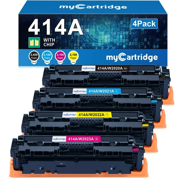 414A Toner Cartridges 4 Pack (with Chip) Compatible Replacement for HP 414A 414X for Color Laserjet Pro MFP M479fdw M479fdn M479d