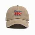 thumbnail image 4 of mgoYE 250th Anniversary Gifts for Women Hat United States 250th Anniversary Hat, USA Baseball Cap 1776-2026 American Eagles Hat Patriotic Embroidered Hats for Men Women(Khaki,A), 4 of 6
