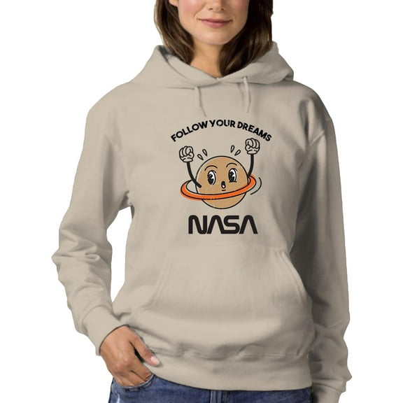 NASA Follow Your Dreams Doodle Hoodie Women -NASA Designs, Female Medium