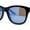 Shiny Black - Blue Mirror, variant on Mens Kush Color Mirror Lens Round Horn Rim Sport Plastic Sunglasses Shiny Black - Green Mirror