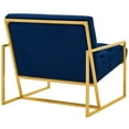 thumbnail image 4 of Modway Bequest Tufted Performance Velvet Armchair in Navy & Gold, 4 of 5