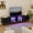 black, variant on VERDALAY TV Cabinet with LED Lights Layered Open Shelf TV Stand for Living Room Bedroom Home Wooden Media Console Table TV Cabinet, Black