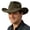 Grey, variant on Product Cowboy Hat - Adult Western Ethnic Style Fedora for Party - Everyday Wear and Seasonal Ready, Black