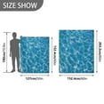 thumbnail image 4 of 60x80 inch Crystal Fleece & Arctic Fleece Blanket Soft Bed Throws for Home or Camping Water Texture, 4 of 7