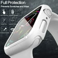 thumbnail image 2 of Compatible for Apple Watch Series SE2 /6 /5 /4 /SE 44mm Case with Screen Protector Accessories Slim Guard Thin Bumper Full Coverage Matte Hard Cover Defense Edge for iWatch Women Men GPS (White), 2 of 5