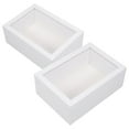 thumbnail image 1 of WHAMVOX 2Pcs Shadow Box for Specimen Collection in White Wood 6.52X4.56X2.55in, 1 of 8
