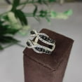 thumbnail image 3 of Bluebell Jewels Black & White CZ Infinity Wrap Enhancer Ring for Women – Sterling Silver Bridal Guard Band, 3 of 6