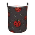thumbnail image 2 of Uemuo Red Ladybugs Pattern Circular Laundry Hamper Basket with handles,Collapsible laundry basket,Large capacity laundry hamper,Laundry Organizer-, 2 of 8