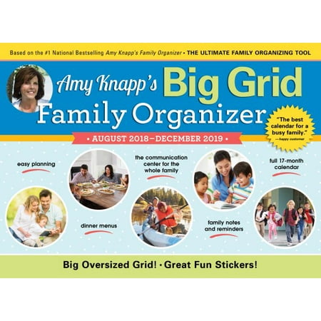 2019 Amy Knapp’s Big Grid Family Organizer Wall (Best Family Calendar Organizer)