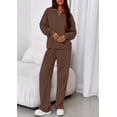 thumbnail image 3 of Conjunto Deportivo PRETTYGARDEN Cuello Cuarto Cremallera Marrón Talle Grande, 3 of 6