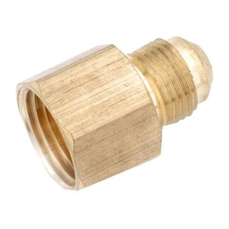 Anderson Metals 754046-0806 Pipe Fitting Flare Connector Lead Free Brass 1/2 x 3/8 In. FPT - Quantity 5