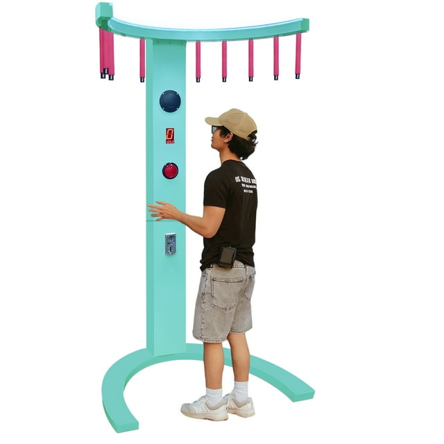 Jeu de Réaction Arcade, Machine de Jeu d'Arcade avec Bâton Attrapeur, Machine à Pièces avec Bâton Qui Tombe pour Fête, Carnavals, Bars et Entraînement au Gym