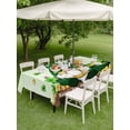 thumbnail image 3 of Outdoor Tablecloth with Umbrella Hole and Zipper, St. Patrick's Day Rectangle Table Cloth 60x120 Inch Waterproof Tablecloth, Gnomes Shamrocks Gold Coin Ombre Green Picnic Table Cover for Patio, 3 of 7