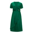 thumbnail image 7 of Fznquz Sleeveless Summer Dress for Women Wrap High Waist Elegant Gown, Prom Wedding Guest Sexy Dresses Green, 7 of 7