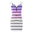 thumbnail image 5 of USSUMA Summer Dresses for Women 2022 Striped Tie Dye Dress Wedding Guest Pocket Drawstring Zipper Spaghetti Strap Sun Dresses Casual Sleeveless Short Mini V-Neck Beach Party Sundresses, 5 of 5