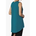 thumbnail image 4 of Women's S~3X Essentials Luxe Jersey Tunic V-Neck Relaxed Fit Sleeveless Top, 4 of 7