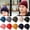Black, variant on Unisex Cotton Beanie Hat No Brim Coldproof Winter Solid Color Warm Knit Ski Skull Cap