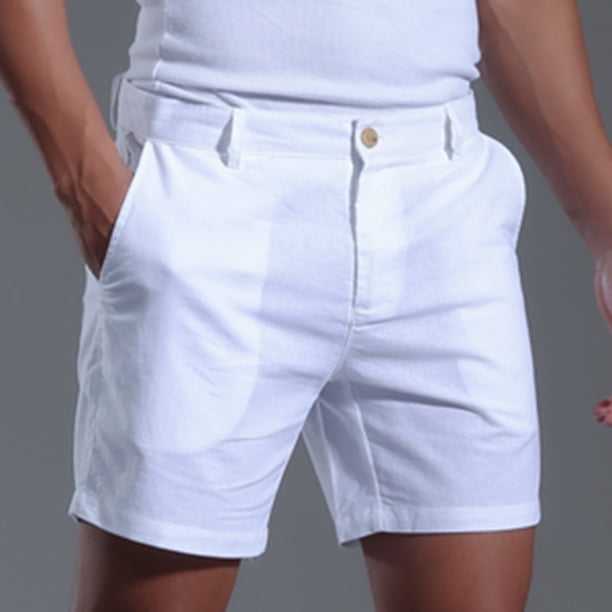 pstuiky Pantalones cortos de gimnasio para hombre, Pantalones cortos deportivos de cintura media con cordones y elásticos con cremallera y botones para hombre Pantalones cortos de golf