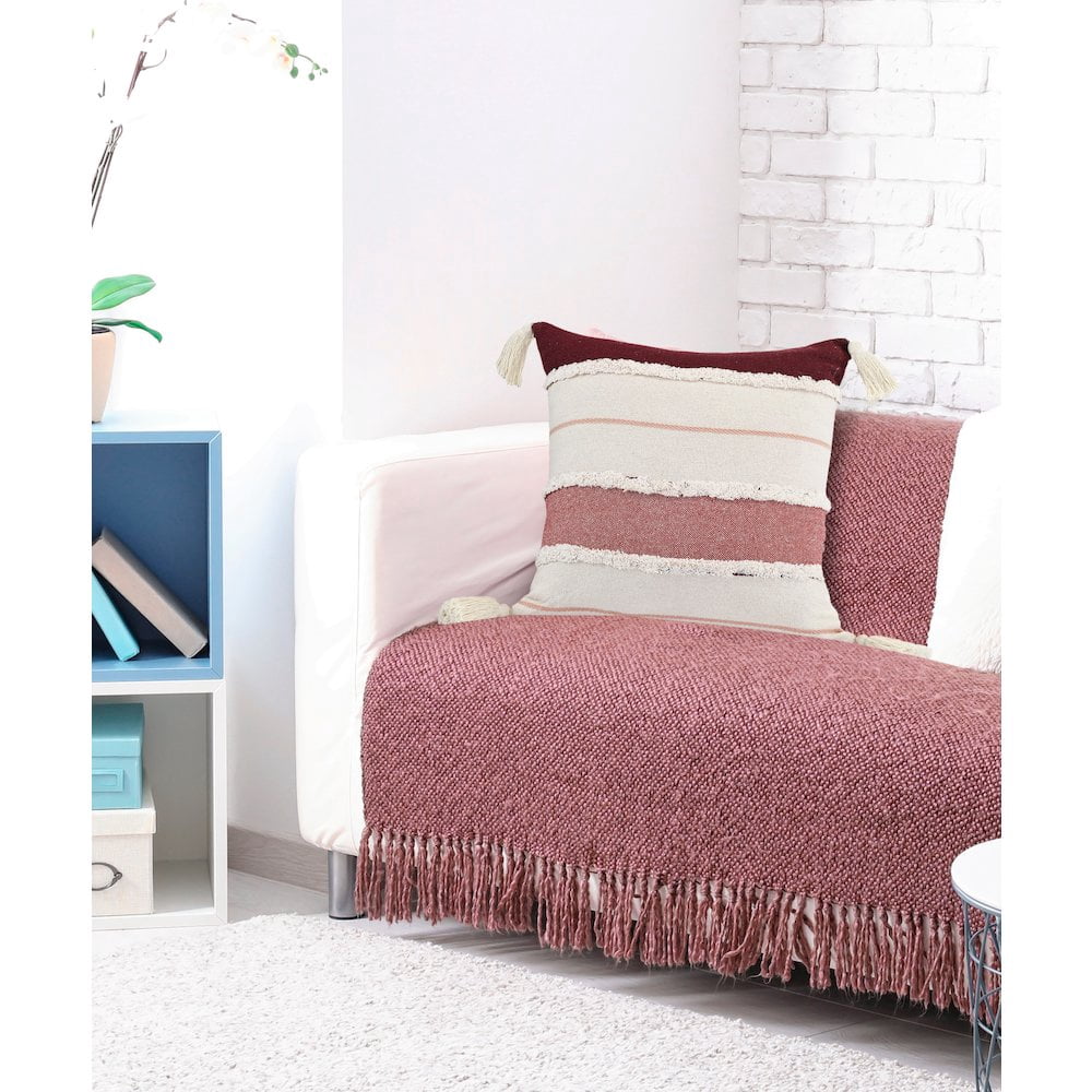LR Home Garnet Quarry Striped Throw Pillow