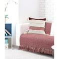 thumbnail image 2 of LR Home Ox Bay Hand-stitched White/Red Stripe All-Natural Cotton Pillow Cover, 2 of 8