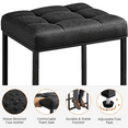 thumbnail image 5 of Alden Design 24" H Modern Faux Leather Bar Stools with Footrests, Black, 5 of 10