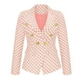 thumbnail image 4 of Vedolay Fall Tops for Women Blazers for Women Business Casual Long Sleeve Business Fashion Suit Jackets,Pink M, 4 of 5