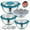 Blue, variant on Vesteel Mixing Bowls with Lids Set of 7, Stainless Steel Nesting Bowls with Colander and 3 Graters for Draining Prepping Slicing, Nonslip Bottoms & Airtight Lid, Size 4.6, 2.6, 1.5 Qt, Khaki