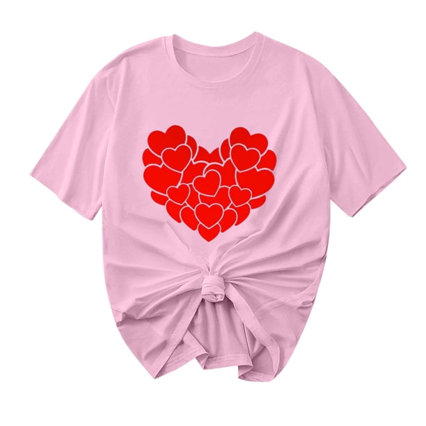 Camisetas de Manga Corta para Mujeres, Camiseta de Cuello Redondo Impresa de Moda, Primavera Y Verano Casual