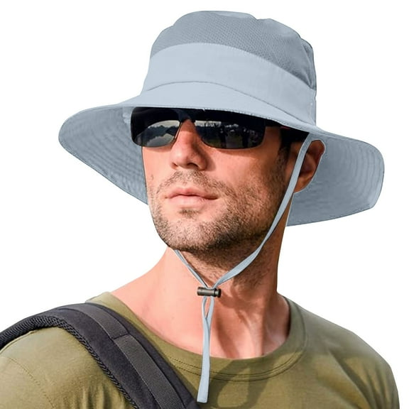 Sun Hats For Men Women Fishing Hat UPF 50  Breathable Wide Brim Summer Hat Summer Visors for Women Summer Hats for Beach round Hat River Rafting Hats Shade Hat Womens Visor Hats Ladies Travel Hats