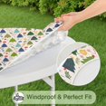 thumbnail image 5 of Multicolor Christmas Tree and Ornament Pattern Round Fitted Tablecloth with Elastic Edge,Dining Table Cover Waterproof,Outdoor Round Tablecloth for Camping,Dining,Indoor and Outdoor, 5 of 7