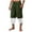 Army Green, variant on ! Mens Cotton Linen Capri Pants Color Block Casual Beach Pants Drawstring Yoga Harem Pants with Pockets Army Green M