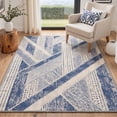 thumbnail image 4 of KUETH 8x10 Soft Modern Minimalist Rug for Living Room, Large Machine Washable Low Pile Non Slip Backing Area Rug, Dusty Blue Rug for Bedroom Office, 4 of 5