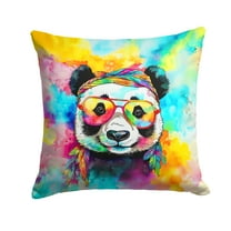 Carolines Treasures DAC4017PW1414 14 x 14 in. Unisex Hippie Animal Panda Polyester Fabric Throw Pillow