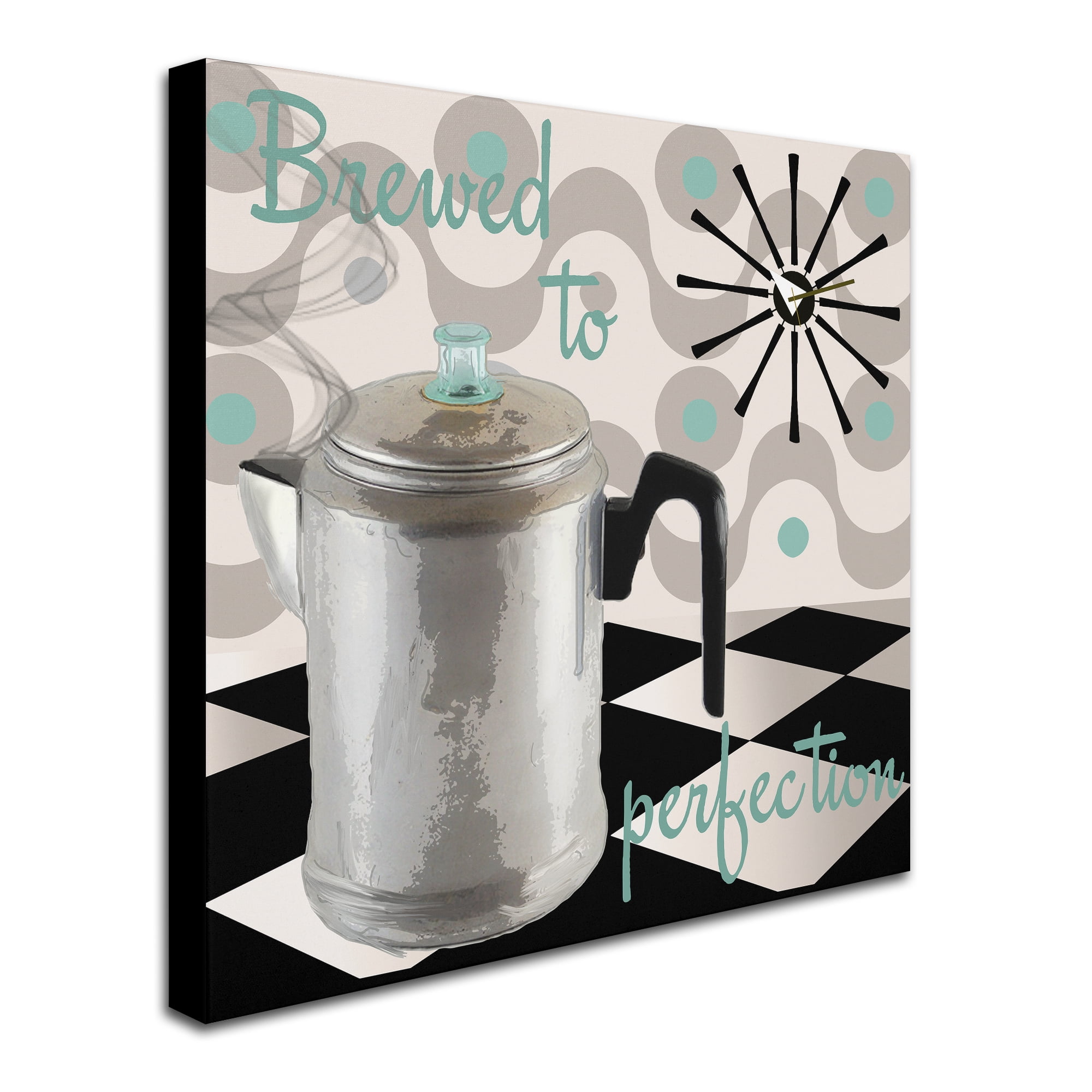 Color Bakery 'Fifties Kitchen V' Huge Canvas Art 35 x 35