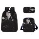 thumbnail image 1 of Bolso de escuela con patrón de animales en 3D, bolso multifunción de viaje transpirable para exteriores, 3 piezas Wmkox8yii jkg5014, 1 of 1