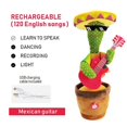 thumbnail image 1 of NUEVO Dancing Cactus Baby Learn Speaking Toy 120 Árabe Inglés Español Canciones USB Twisting Talking Cac XianweiShao 8390611324308, 1 of 1