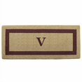 thumbnail image 2 of Nedia Home 02074V Single Picture - Brown Frame 24 x 57 In. Heavy Duty Coir Doormat - Monogrammed V, 2 of 4