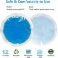 thumbnail image 4 of Paquete de 10 paquetes redondos de gel reutilizables con respaldo de tela, dientes de sabiduría, lactancia materna, reduce el dolor de los senos nasales, hinchazón o dolor, compresa fría compatible Afortunado Sencillez, 4 of 5