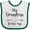 White and Green, variant on Inktastic My Grandma Loves Me Heart Grandchild Boys or Girls Baby Bib