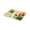 White / 5 Compartment, variant on Restaurantware-Pulp Tek Ounce Bagasse Plates, 100 Rectangular Disposable Plates - Lids Sold Separately, 5 Compartments, White Bagasse Plates, Sturdy, Microwavable, For Salads Or More
