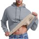 thumbnail image 2 of Sudadera con capucha para hombre, jersey de cuello alto, elástico, de color liso, de poliéster., 2 of 8