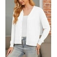 thumbnail image 6 of Uvplove Women's Long Sleeve Cardigan Lightweight Crochet Diamond-Knit Sweater,White,M-3XL, 6 of 9