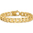 thumbnail image 3 of 10K Yellow Gold 11Mm Hand Polished Fancy Curb Link Bracelet (Width 11) (Length 9) - Jbsp, 3 of 5