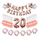thumbnail image 1 of KAKOWELY Globos de cumpleaños de 20 años, hermosos globos decorativos para fiestas de cumpleaños (oro rosa), 1 of 5