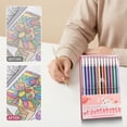 thumbnail image 6 of 12 Color Glitter Gel Pens – Metal Flash Coloring Pen Set for Adults, Smooth Drawing & Journaling Pens, Halloween Gifts & Stationery Supplies, 6 of 7